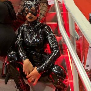 Patent Leather Cat Suit (All in one)